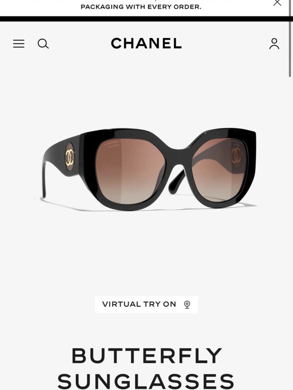 CHANEL Butterfly sunglasses